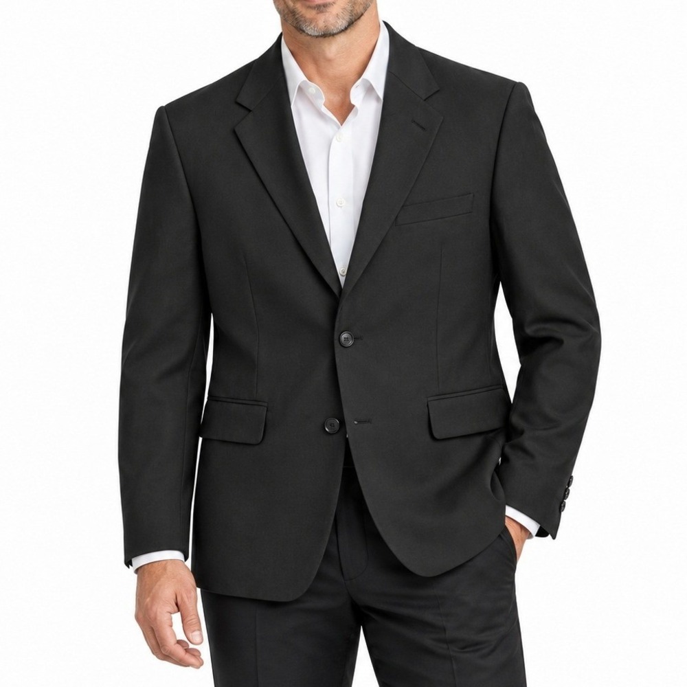 Canali Sport Coat Men 52R Dark Charcoal Wool Two Button Blazer Italy Luxury